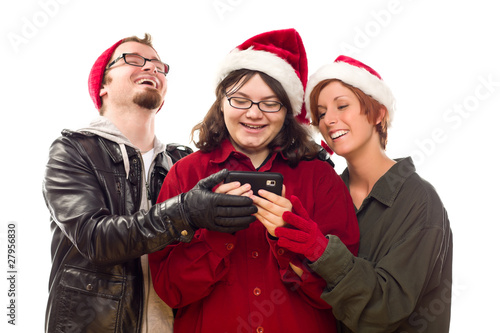 Three Friends Enjoying A Ce...