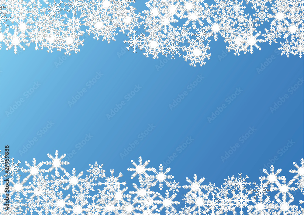 Christmas background on blue