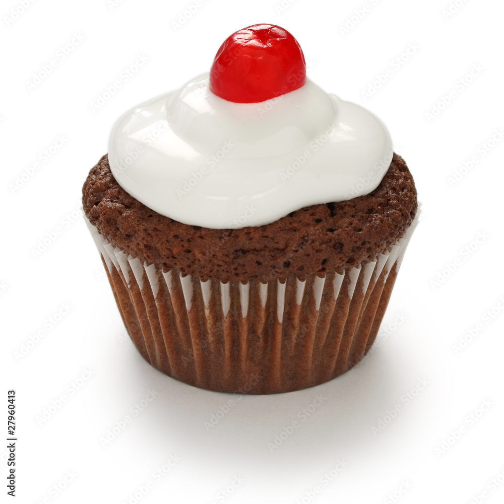 chocolate cupcake with cherry chocolate cupcake with cherry