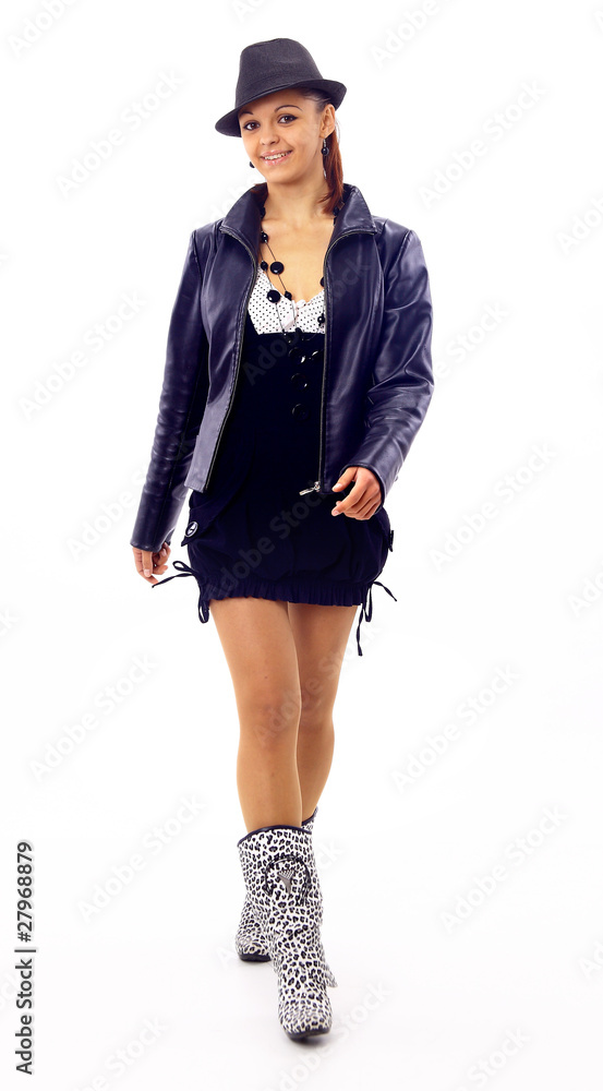 Portrait of young sexy woman on white background. Portrait of young sexy woman on white background.