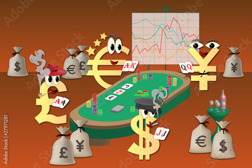 Currencies are playing poker
