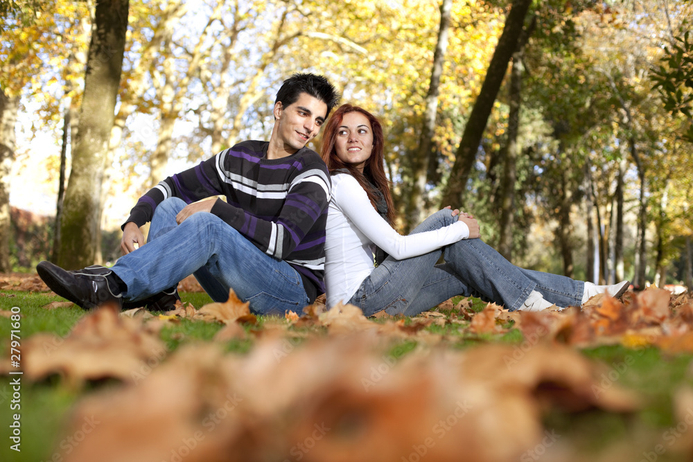 Love and affection between a young couple Love and affection between a young couple