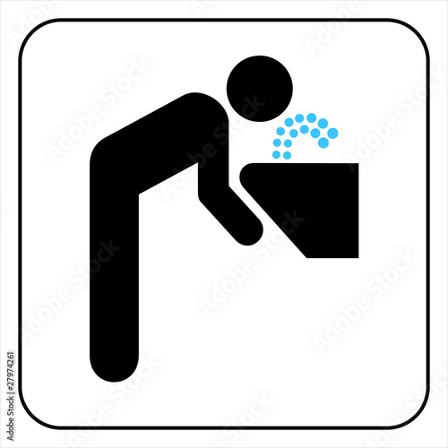 water drinking symbol  , vector