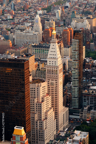 New York City street aerial view