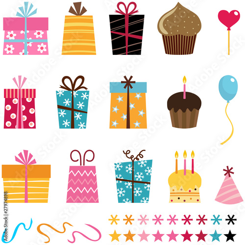 gift set and other birthday elements