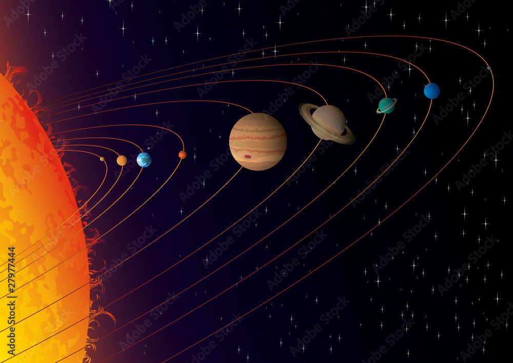 Naklejka premium Solar System.