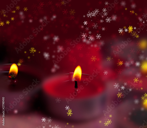 candles on a blurred background
