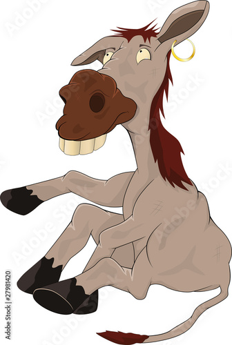 The cheerful burro