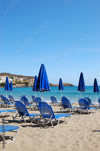 Beach of the luxury hotel, Crete, Greece © slava296