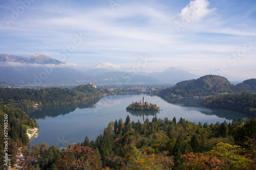 Lake Bled with Island and Castle © jakazvan