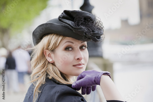Elegant woman in hat