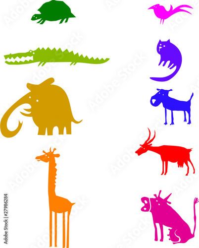 Photos Colored animals