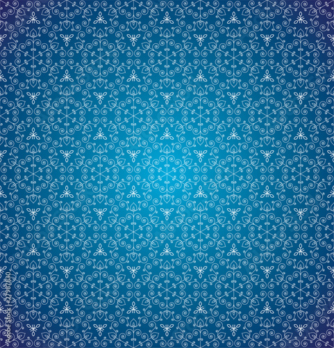 vector blue seamless background with snowflakes