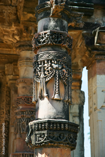 Detail of Ghantai Temple, Khajuraho, India. photo