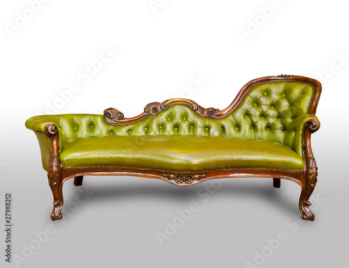 luxury green leather armchair