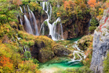 Waterfalls in Autumn Scenery