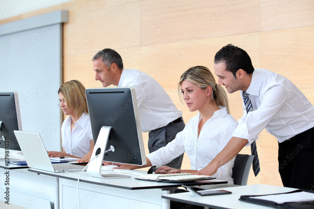Fototapeta premium Business people working in the office
