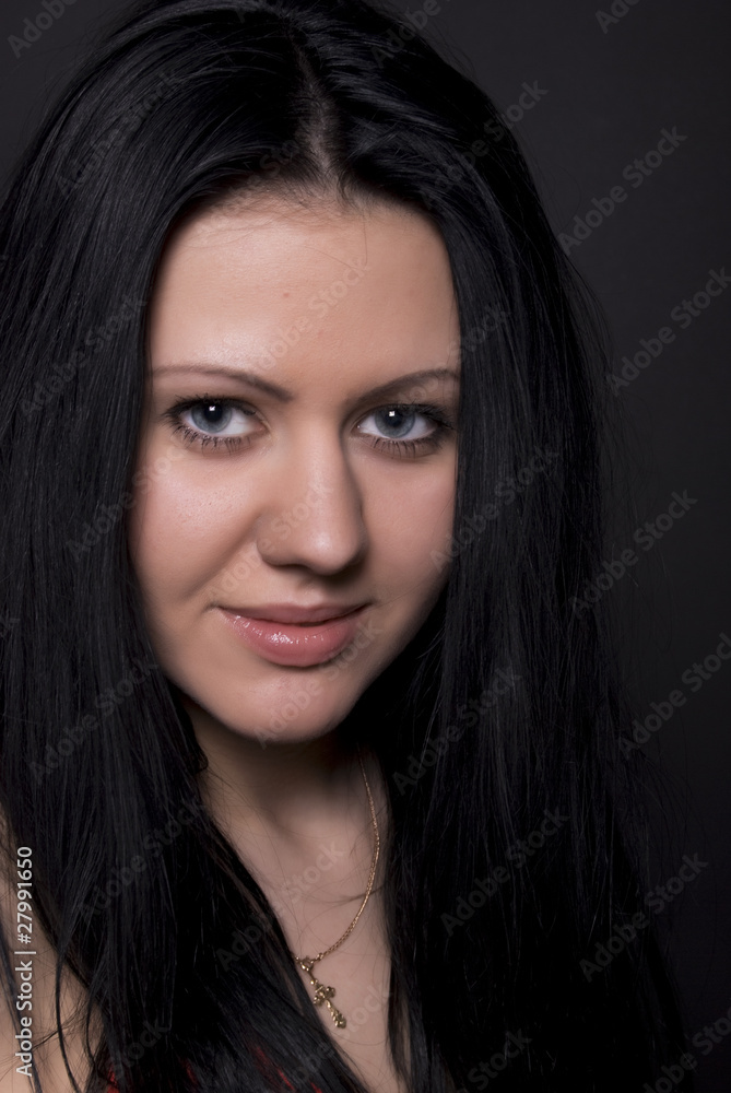 Portrait of a young seductive brunette Portrait of a young seductive brunette