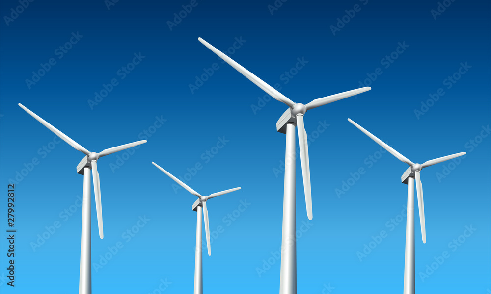 wind turbines, vector. wind turbines, vector.