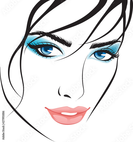beauty girl face. design elements