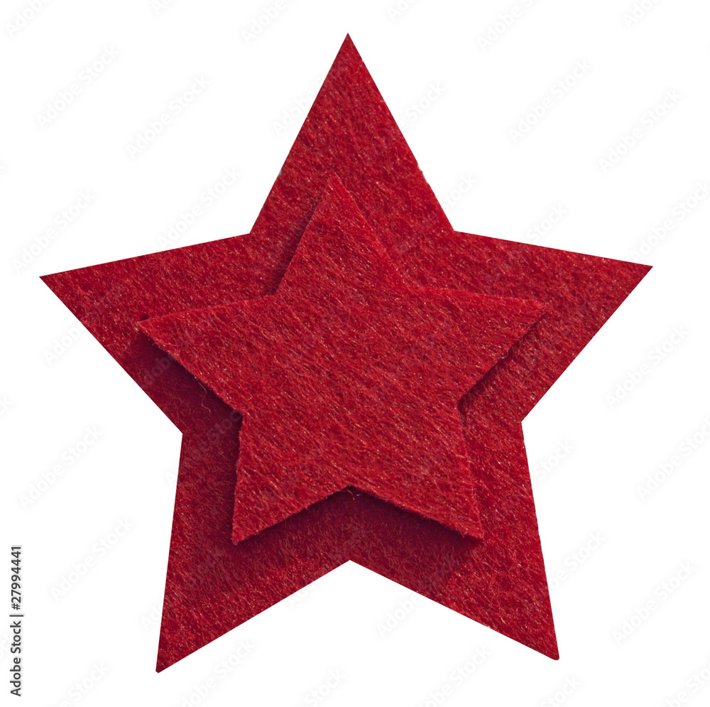 Obraz premium estrella de fieltro rojo