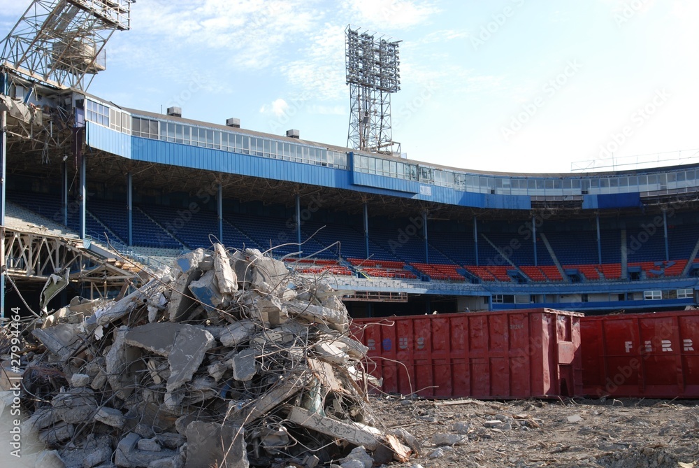 Detroit Tiger Stadium Demolition Stock Photo