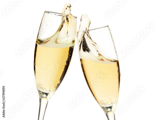 Fényképezés Cheers! Two champagne glasses