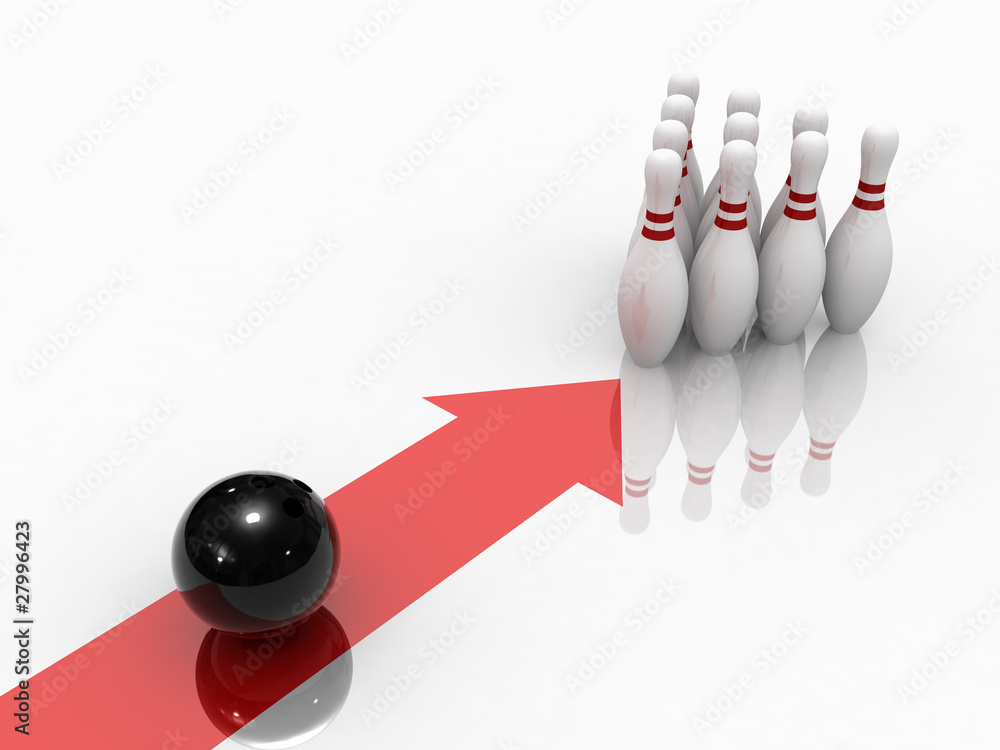 Bowling ball moving precisely to the target Bowling ball moving precisely to the target