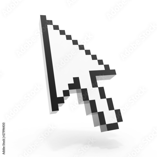 3d pixel arrow cursor