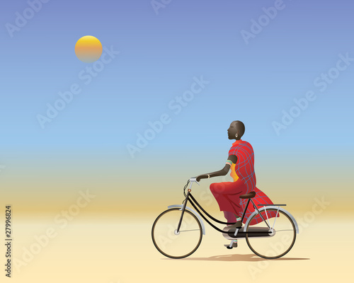masai on a bike