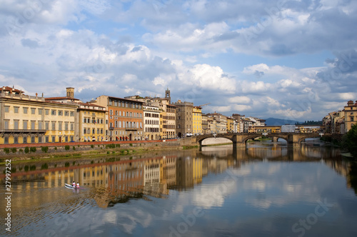 Firenze - Italy - Arno river and Alle Grazie Bridge