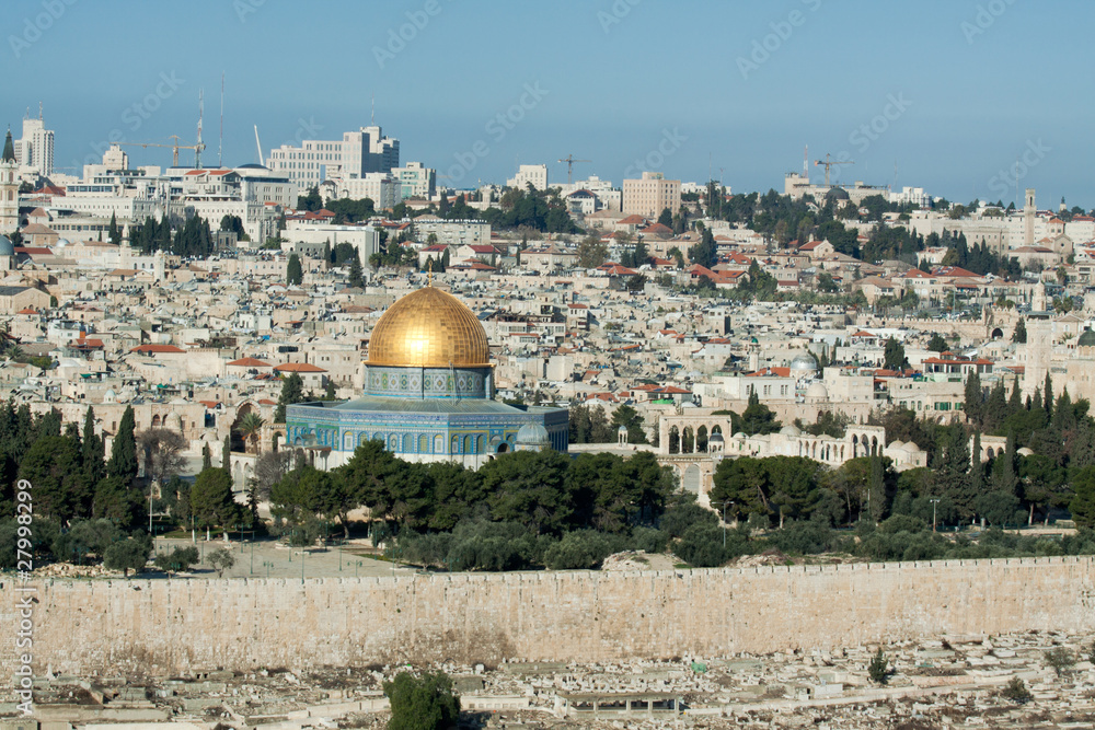 Naklejka premium The Temple Mount in Jerusalem.