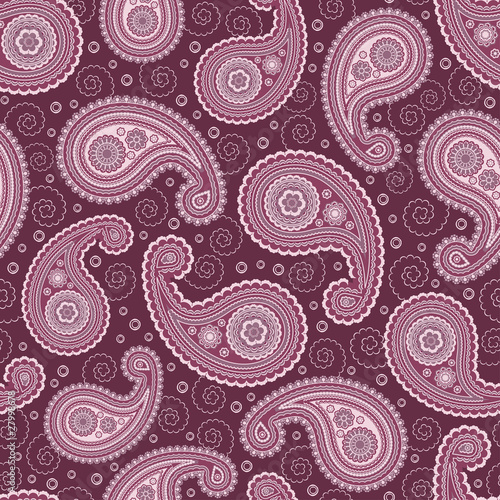 Paisley style seamless ornament