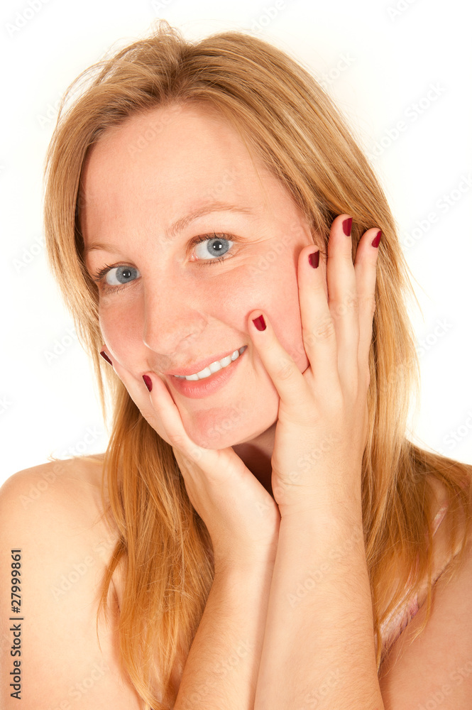 Portrait einer lächelnden jungen Frau Portrait einer lächelnden jungen Frau