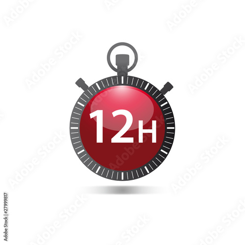 logo chronomètre, 12h