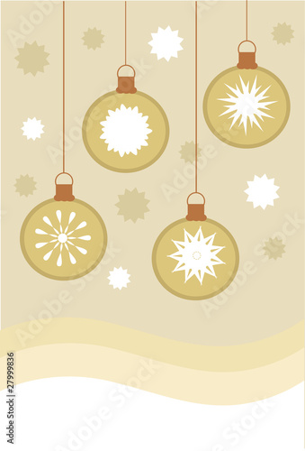 Beige Christmas card