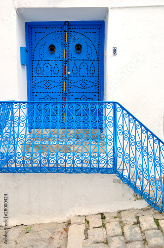 Porch and a door in Sidi Bou Said, Tunisia © Александр Прончев