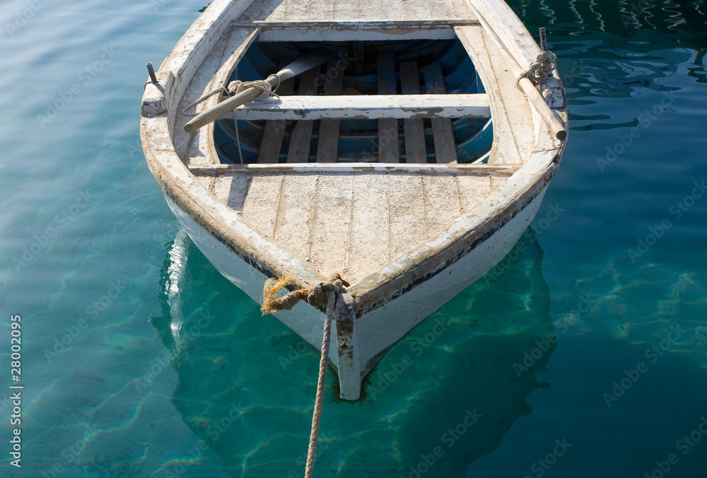 Small Anchored Fishing Boat
