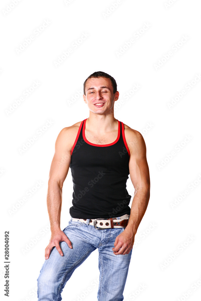 handsome guy on white handsome guy on white