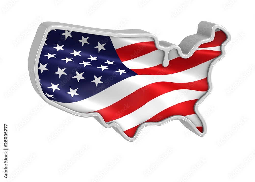 Obraz premium 3D USA map