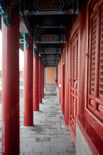 Covered Outdoor Hallway in a Chinese Palace