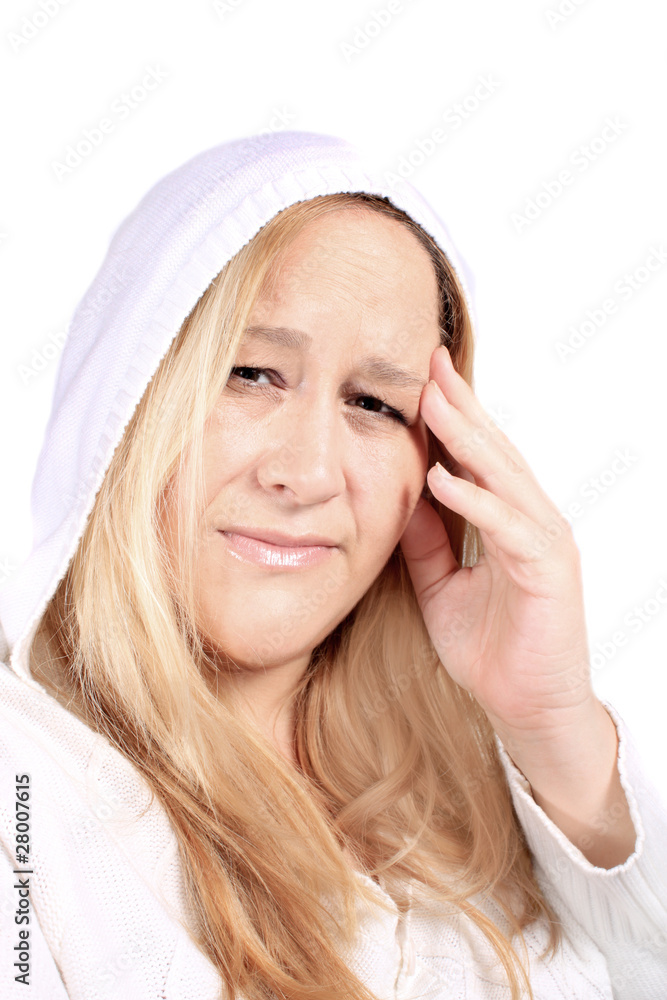 Woman with headache pain Woman with headache pain