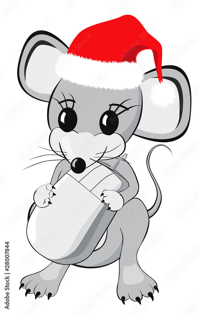 Little Mouse Holding a Computer Mouse Little Mouse Holding a Computer Mouse