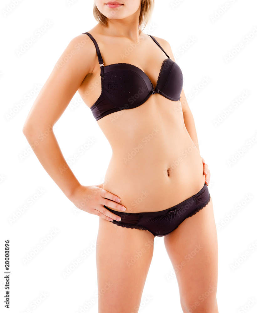 Slim woman isolated on white background Slim woman isolated on white background
