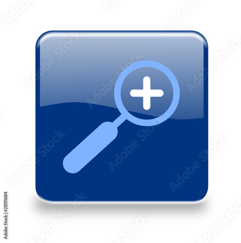 Button vergößern blau