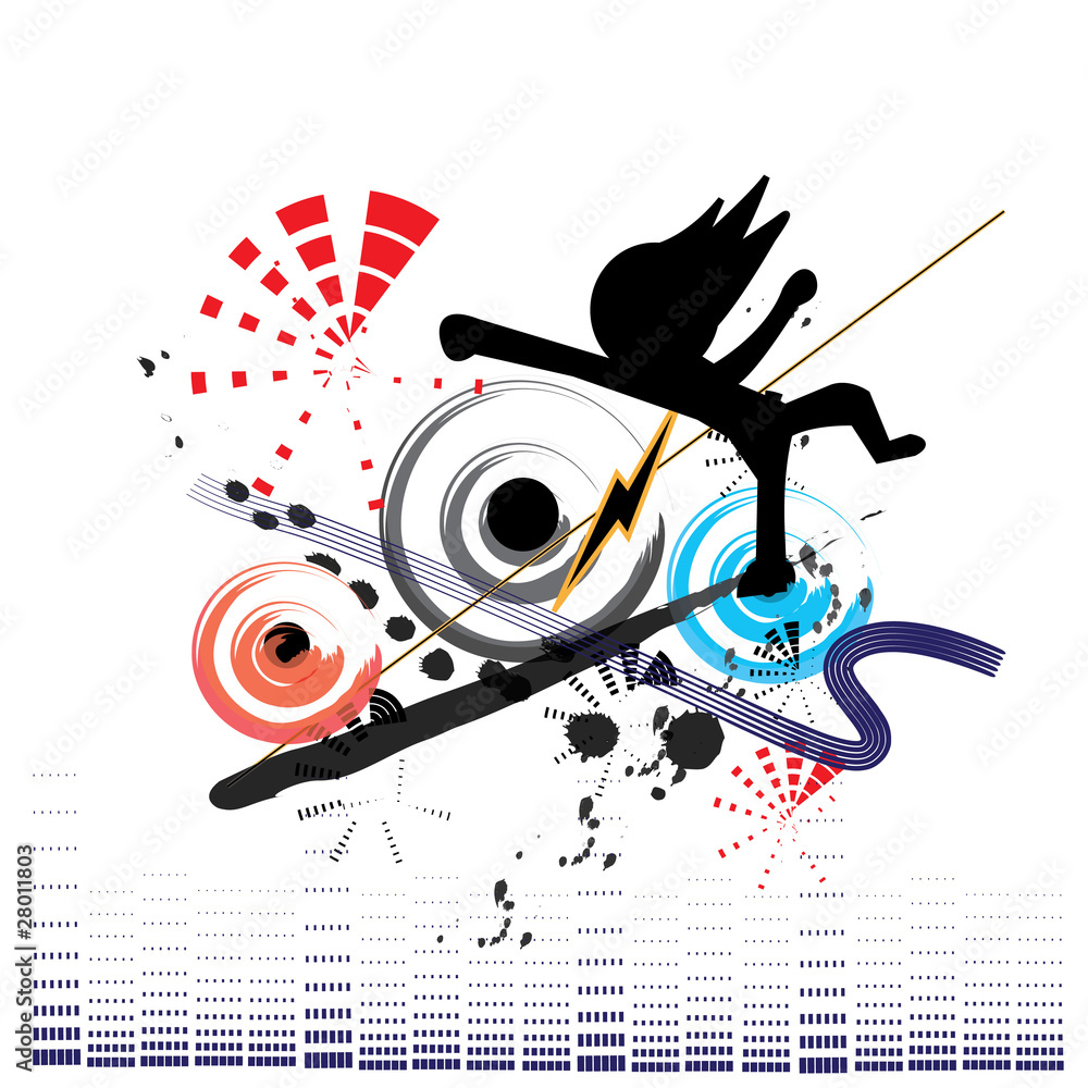 Obraz premium Music and Dancer Background