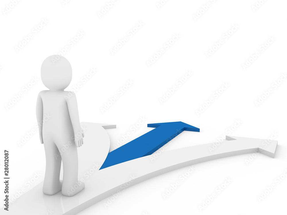 3d human arrow direction way blue 3d human arrow direction way blue