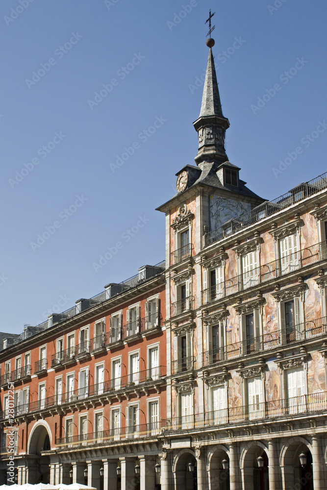 Plaza Mayor, Madrid - Facade of historic buildings