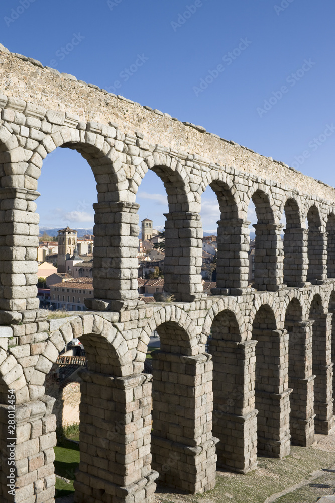 Spain -  Roman Aqueduct in Segovia