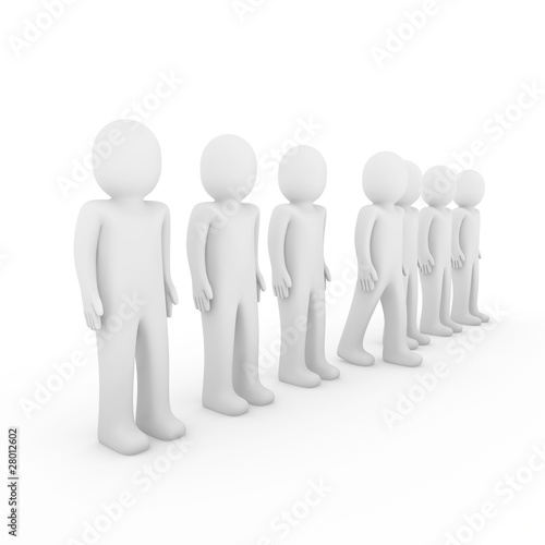 3d human stand crowd